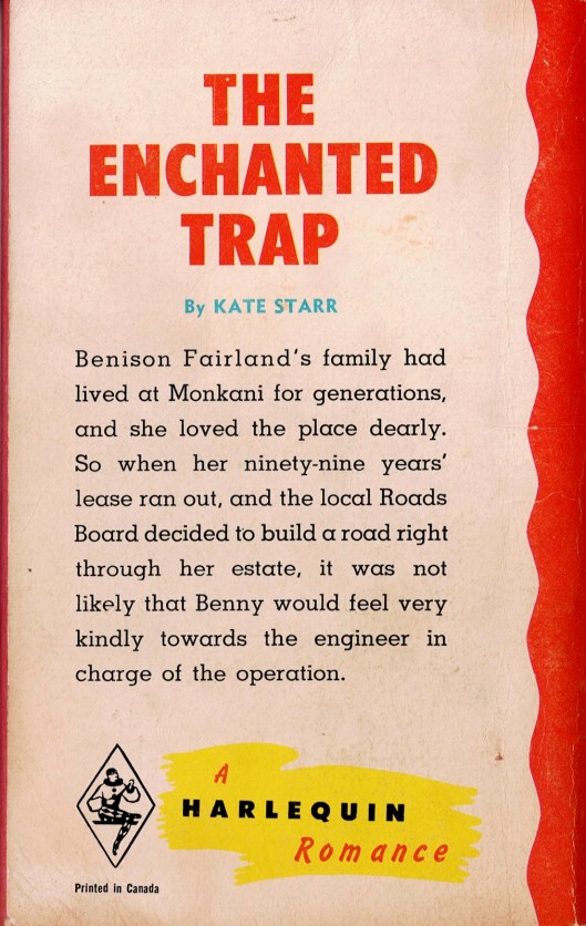 the enchanted trap Harlequin by Kate Starr 1963 edition
